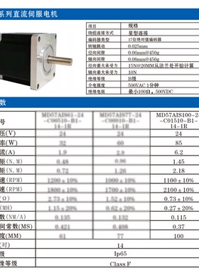 极速厂家24V48V72V直流低压伺服马达42/60/8I0一体化5I0100W400W7