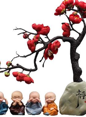 极速l创意办中式禅意和尚物摆件居装饰工艺品客厅玄Y关公室桌面家