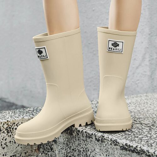 新品2026新款雨鞋女款成人防水C防滑耐磨网红水鞋黑色时尚外穿中