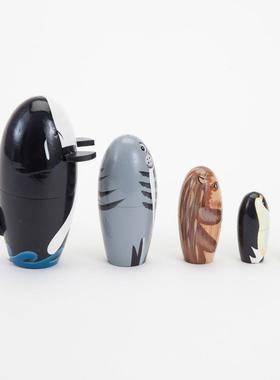 极速5PcsSetf Nesting Doll Ecofriendly Different Animal Patte