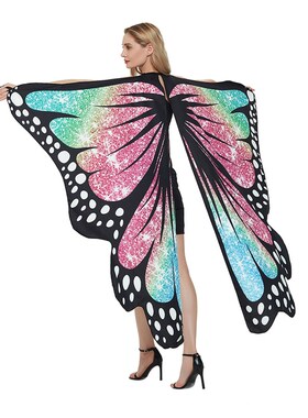 极速Ladys Gradient Butterfly Cloak Ball Goblin Ladys .Wing