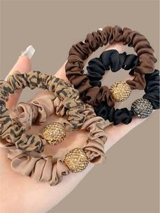 极速水钻a大肠发圈简约气质发圈女2022年新款 皮筋扎马尾高弹力耐