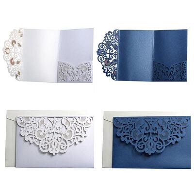 极速10PCS Invitation Greeting CardD Exquisite Pattern Invita