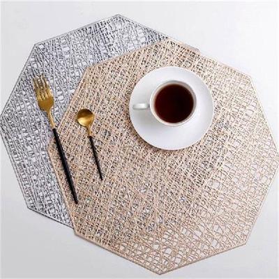速发PVC Table Placemat For Dinner Table Plastic Octagonal