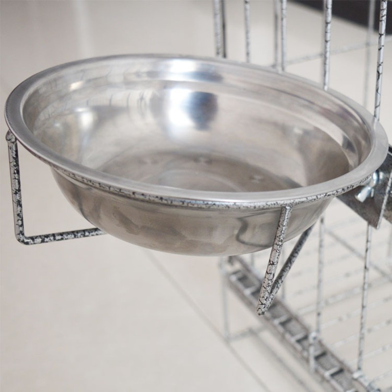 极速宠物用品 不锈r钢狗碗 挂食铁碗  宠物用品