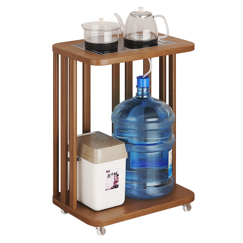 极速多功能茶f几办公室移动小茶桌车带轮烧水壶一体茶盘茶台家用