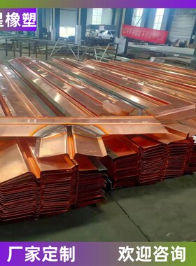 极速水利工程隧道用铜板止水带W型V型T2IT3紫铜止水不易断裂按需