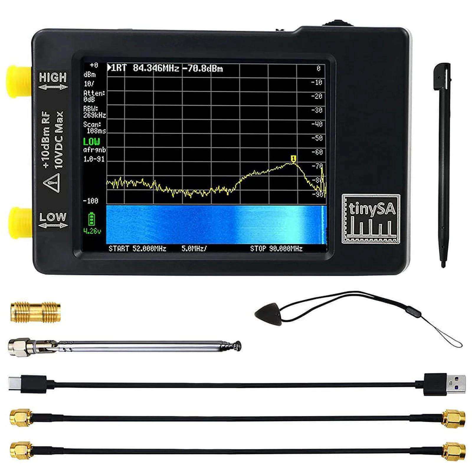 tinySAULTRA手持频谱分析仪4“数显触摸屏0.1MHz-350MHz HIGH跨境