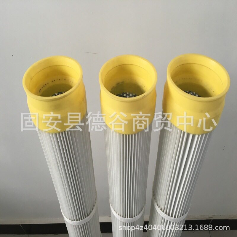 替代布袋2米长脉冲除尘器褶式除尘滤芯花板孔粉尘滤筒