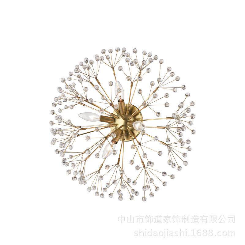 北欧个性创意网红吸顶灯创意个性蒲公英浪漫书房主卧灯轻奢卧室灯