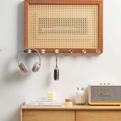 实木藤编电表箱装饰画挂画弱电箱电闸箱电表盒玄关墙面配电箱遮挡