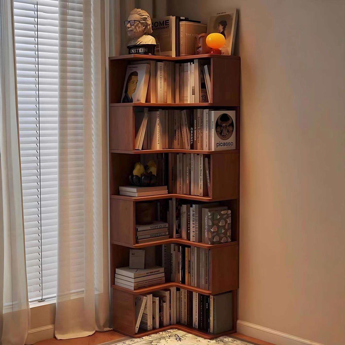 一件起批书架一体靠墙转角置物架三角窄柜家用收纳储物柜拐角书架,家装灯饰光源,其它灯具灯饰,淘宝优惠券,粉丝福利购,淘宝优惠卷