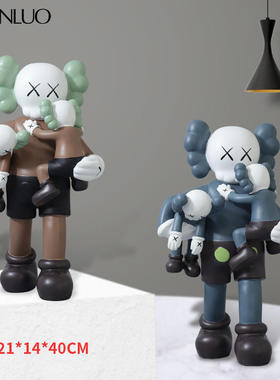 北欧轻奢暴力熊树脂摆件公仔网红暴力熊客厅电视柜桌面装饰品