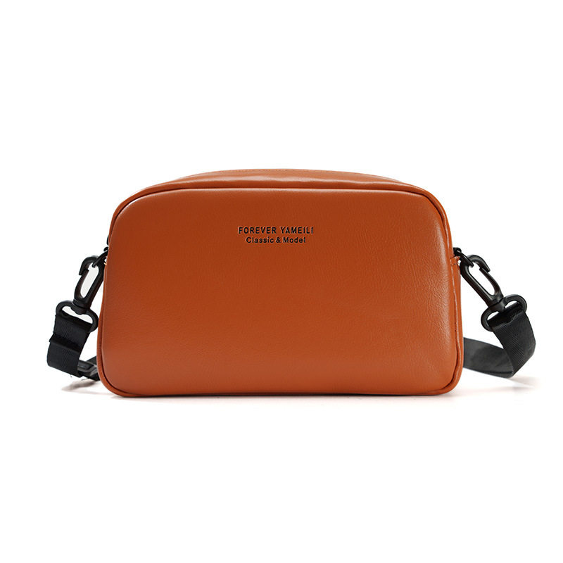 女士相机包2024新款纯色单肩斜挎女包时尚设计感拉链小方包