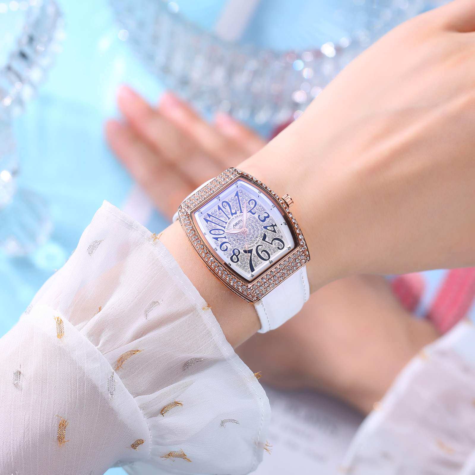 耐瑞女士手表轻奢时尚夜光防水石英表厂家直销7033