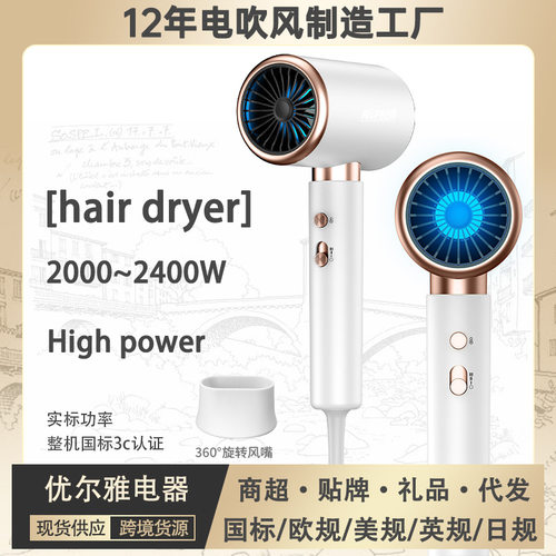 hairdryer跨境高速负离子电吹风机家用亚马逊欧规美规吹風機電器