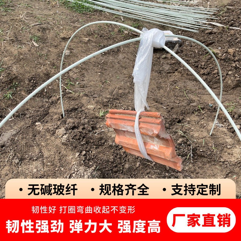 热销菜棚拱杆温室l用大棚竿农用小拱棚支架骨架玻璃纤维杆地膜保