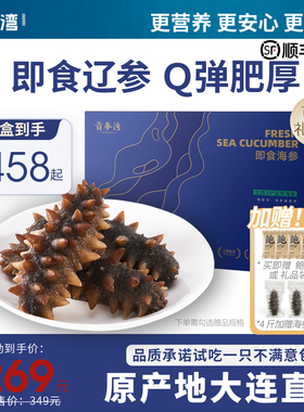 贡参湾海参即食海参礼盒底播野生刺参开袋速食鲜食蒸大连辽参年货
