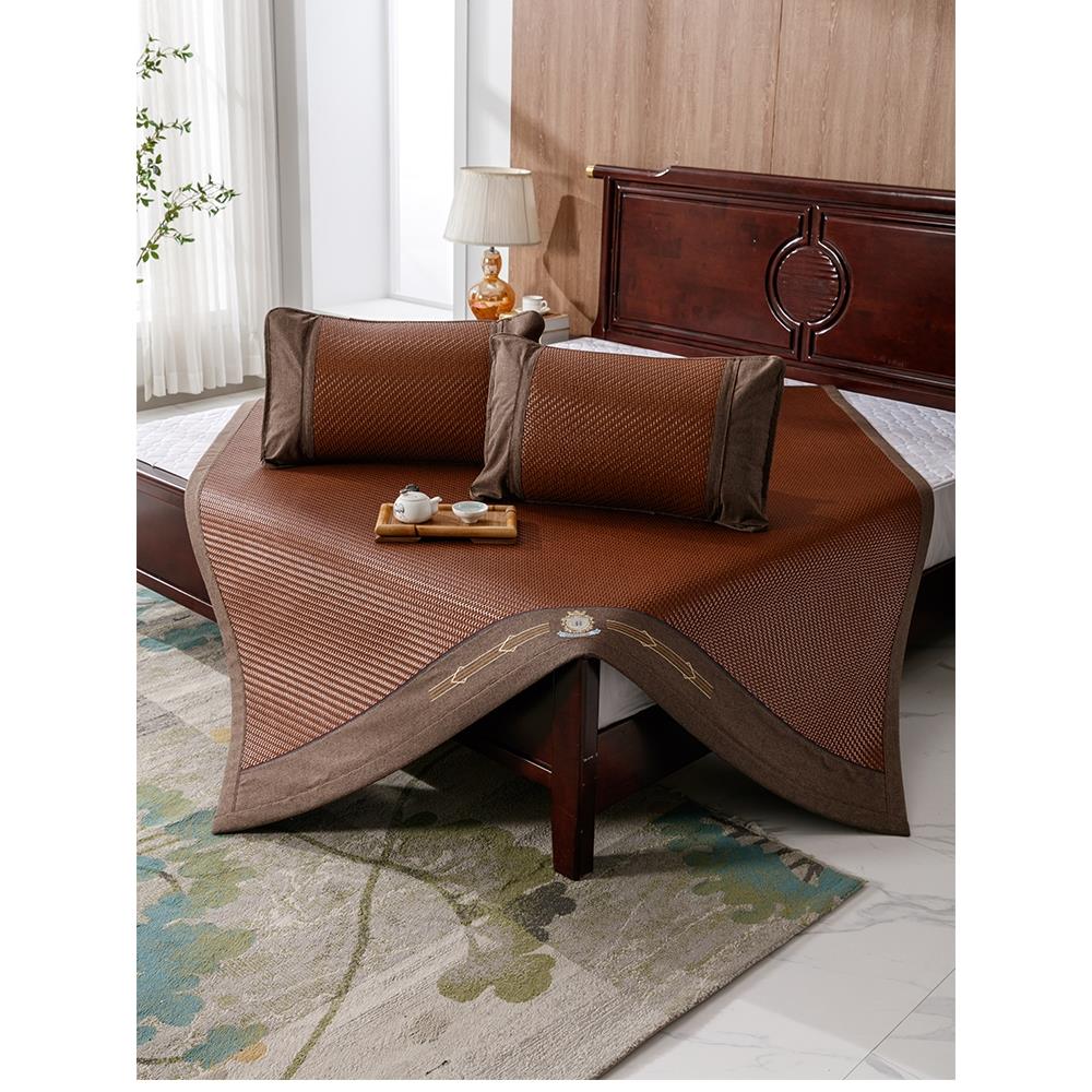 加厚藤席手工编织空调凉席1.8米1.5m夏天折叠可水洗软床席子定制