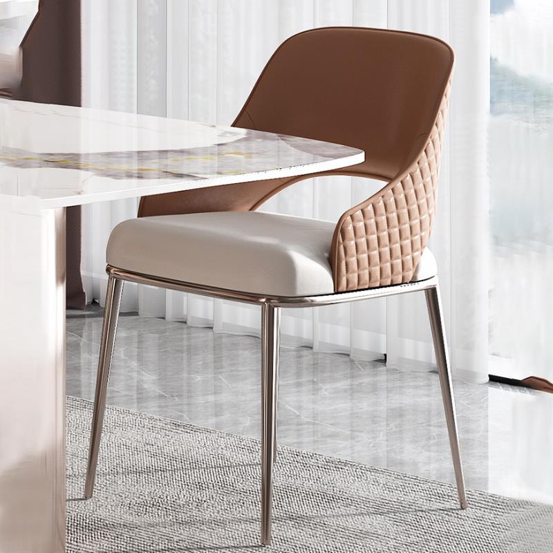 轻奢2022新款设计师餐桌椅家用北欧现代简约高端意式极简化妆椅子