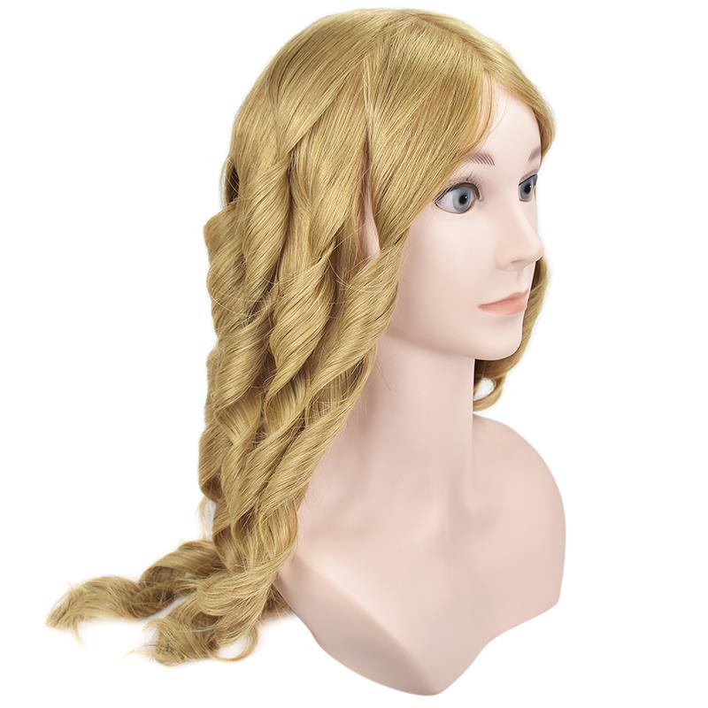 美发头模真发全真学徒理发店练习可卷烫剪发造型公仔头带肩模特头