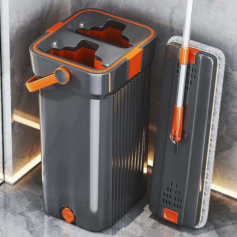 新款平板拖把干湿两用免手洗家用懒人墩拖地拖布神器刮刮乐一拖净