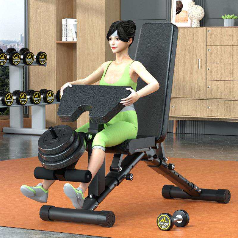 哑铃凳健身椅健身凳卧推椅仰卧起坐板多功能飞鸟卧推凳可折叠商用