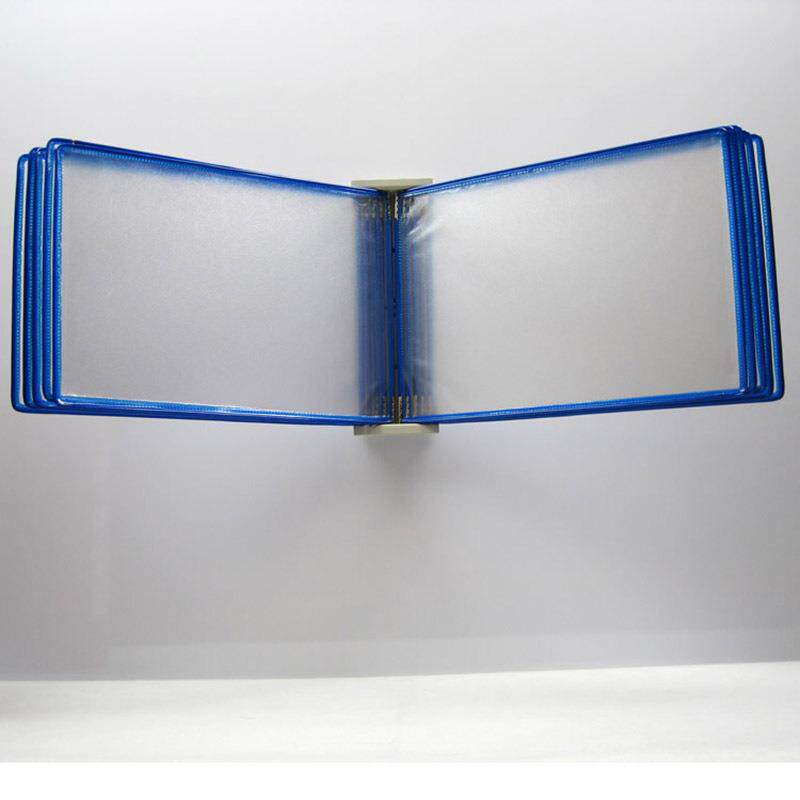 A4横向展示页面转轴壁挂文件夹展示架车间SOP作业指导文件袋10页