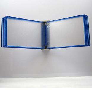 A4横向展示页面转轴壁挂文件夹展示架车间SOP作业指导文件袋10页