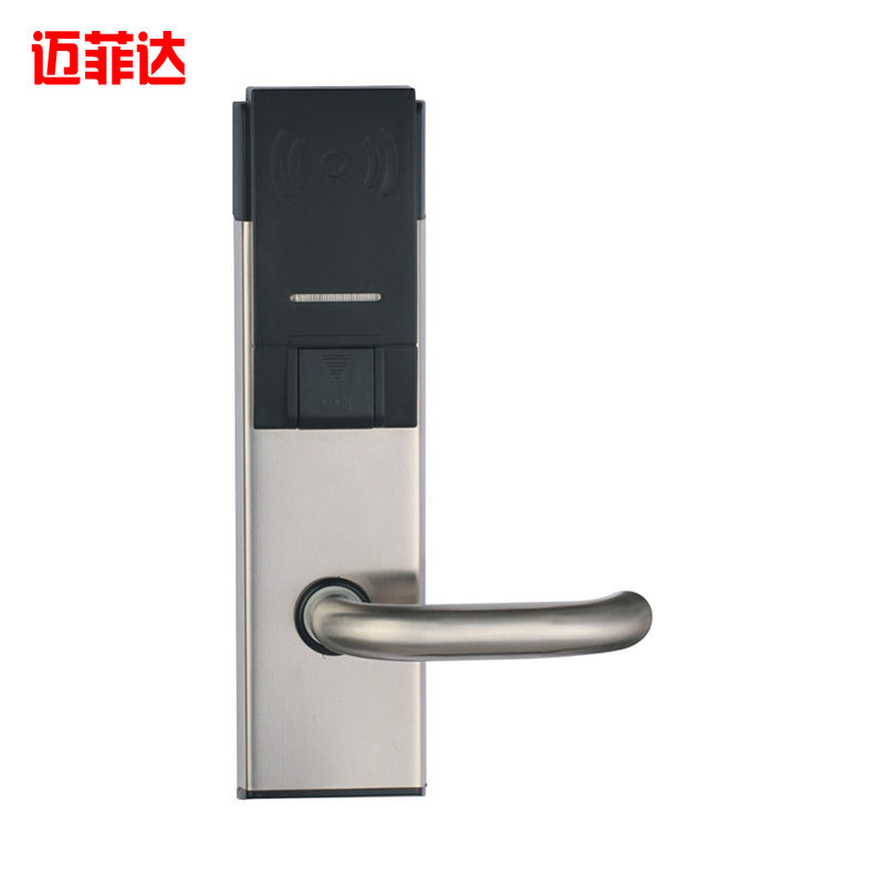 公寓酒店新款不锈钢防盗门工程智能IC刷卡锁密码指纹锁厂家直销