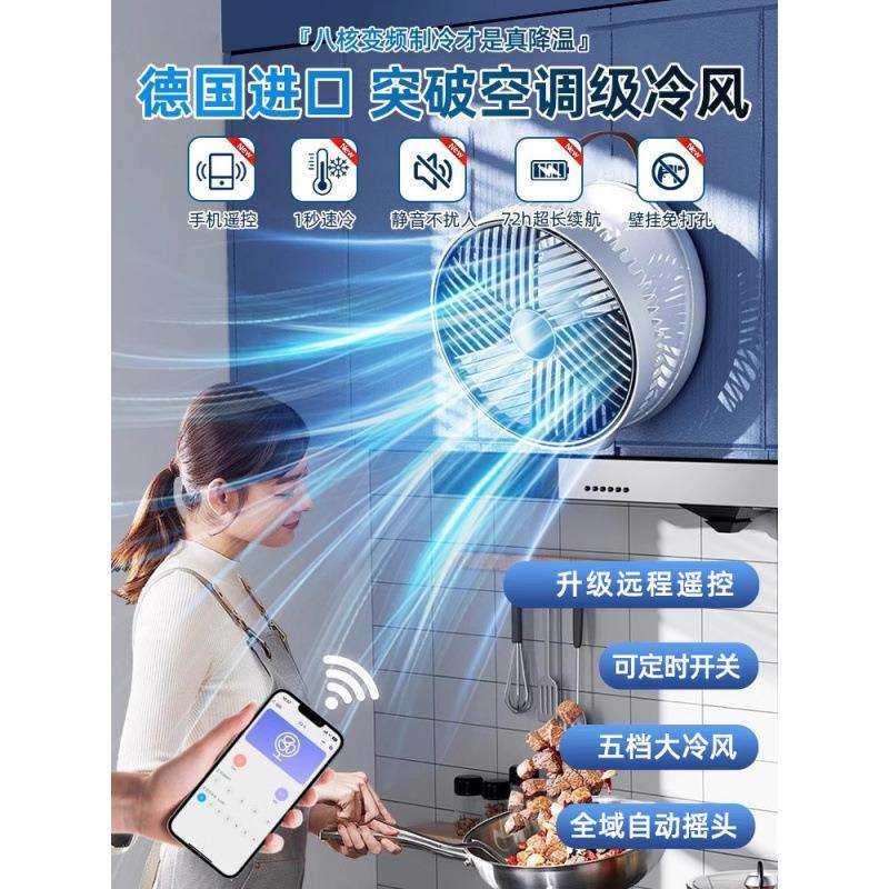 2025新款壁挂式小风扇制冷免打孔挂墙上厕所卫生间家
