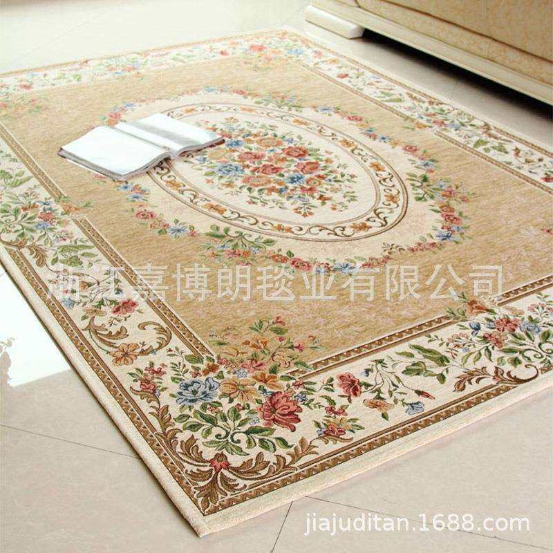 欧美田园风提花工艺地毯家用客厅卧室沙发茶几脚垫子地垫直销