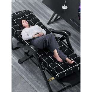 折叠躺椅办公室午休午睡夏季家用便携阳台加厚靠椅子两用成人懒人