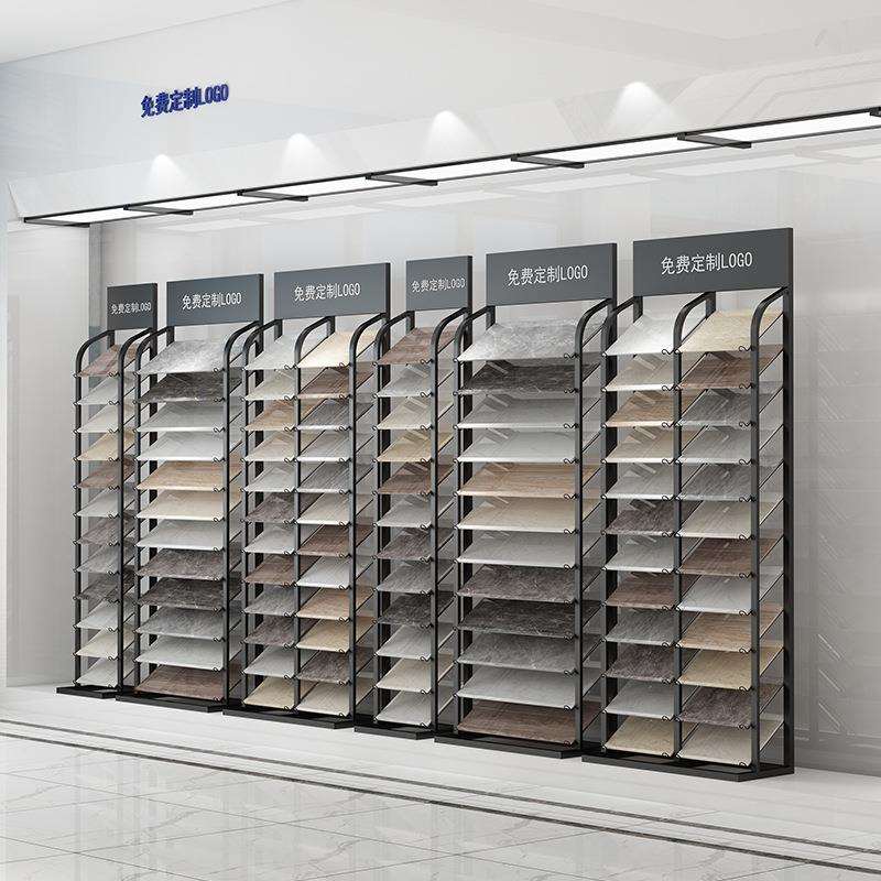 高端瓷砖样品展示架立式橱柜门板展示柜色板卡架子铝扣板架300600