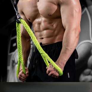 面拉延长绳健身龙门绳索高位拉三头肌训练多功能