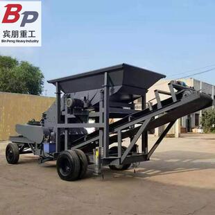 拆迁工地用建筑废料移动破碎车加气砖块粉碎制砂机花岗岩破碎站