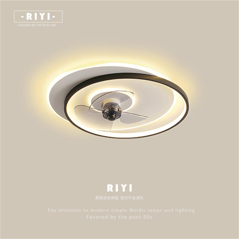 简约现代led卧室灯房间灯隐形带电风扇灯超薄吸顶灯餐厅书房灯具