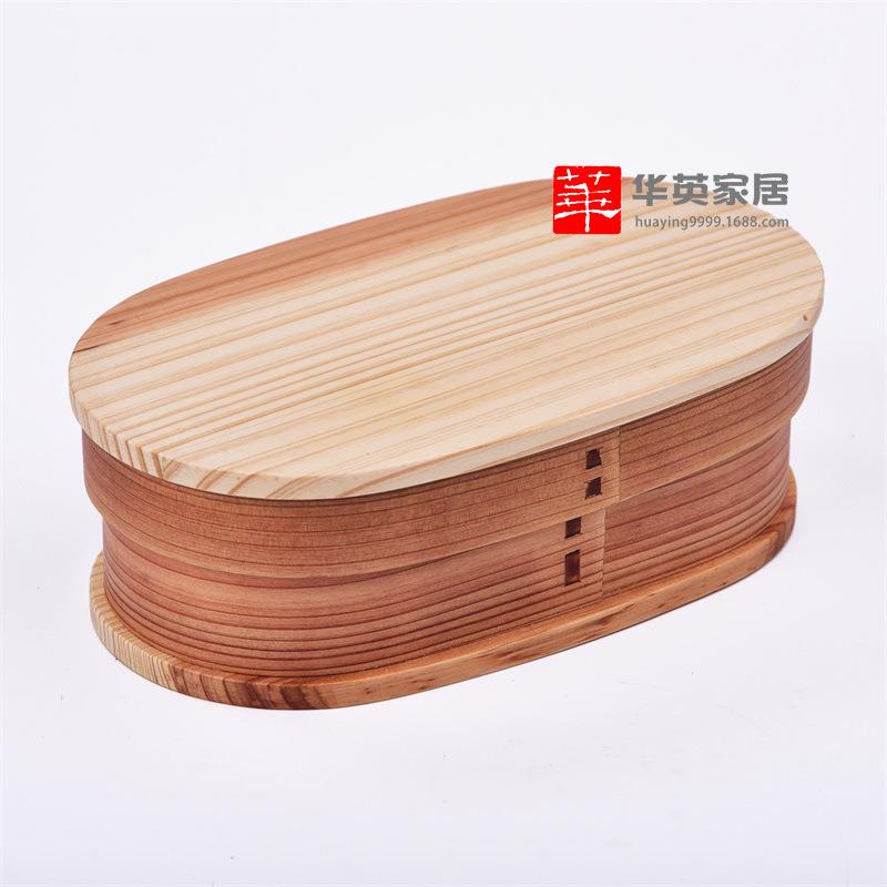日式便当盒单层木质饭盒寿司盒直销单层餐盒