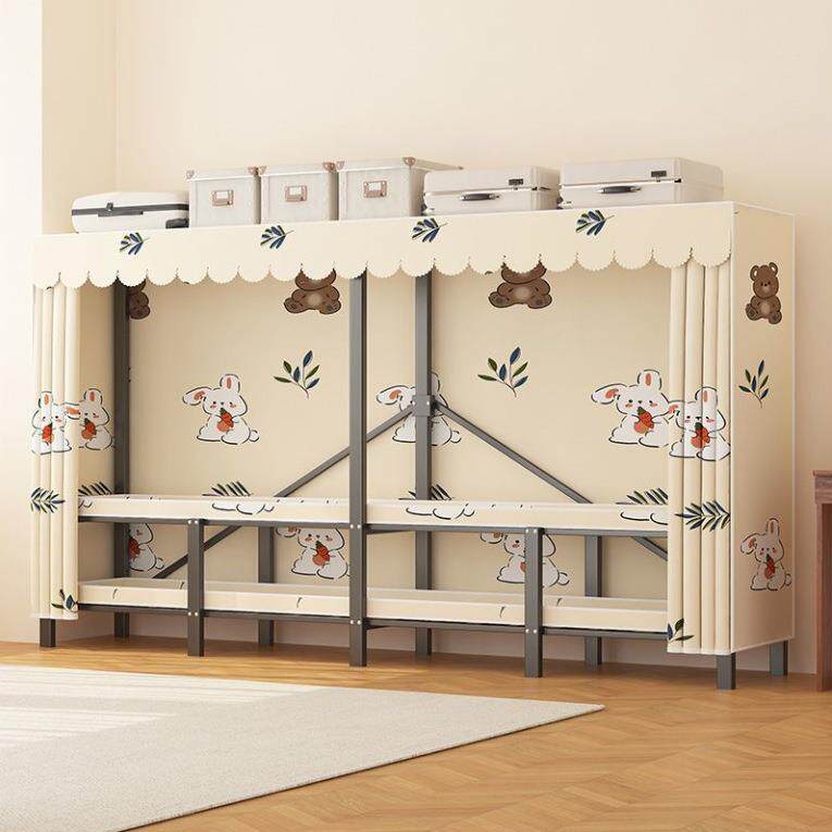 免安装折叠衣柜家用加粗卧室结实耐用简易折叠出租房钢架收纳衣橱