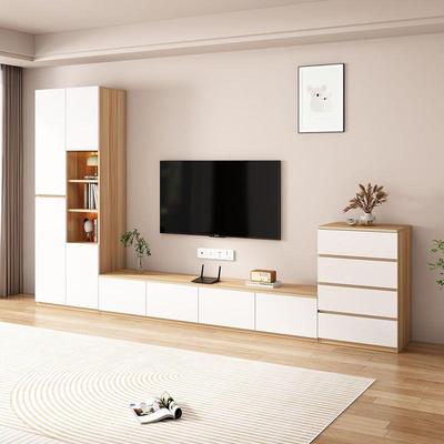 实木电视柜现代简约客厅家用储物柜小户型可组合边柜靠墙卧室地柜