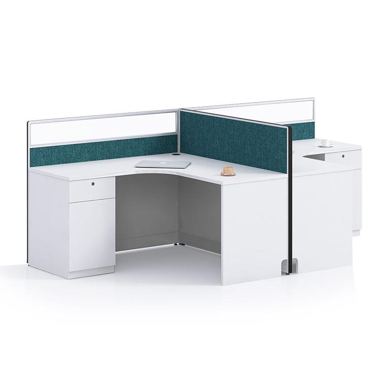 两人位L型屏风卡位四人位卡座员工组合办公桌书桌职员办公台