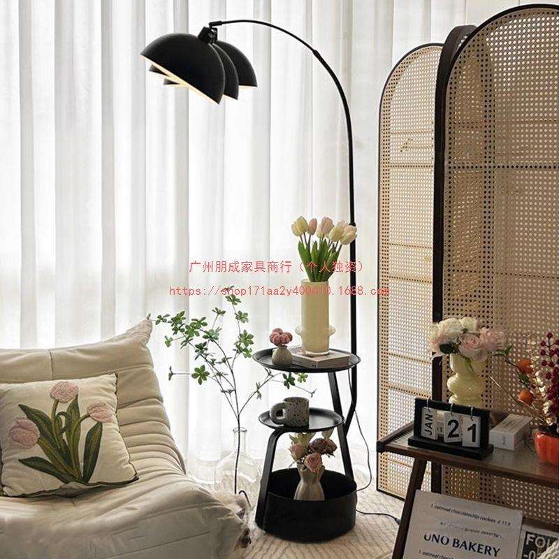 北欧简约风创意茶几一体落地灯客厅沙发边卧室床头灯装饰立式台灯