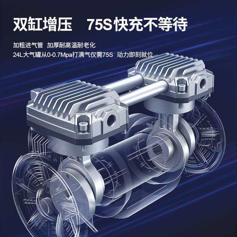 9P1E无油静音空压机气泵空气压缩机小型220v便携式木工高压打