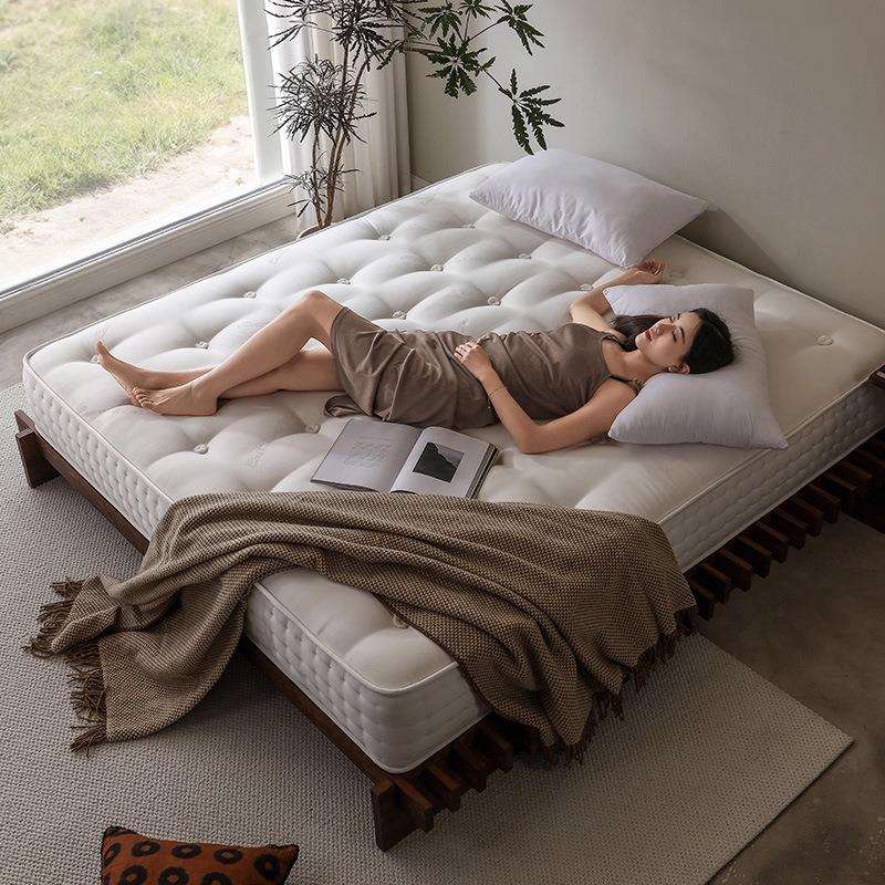 纯手工马尾毛床垫驼绒羊毛拉扣无胶水双层mini弹簧席梦思家用床垫