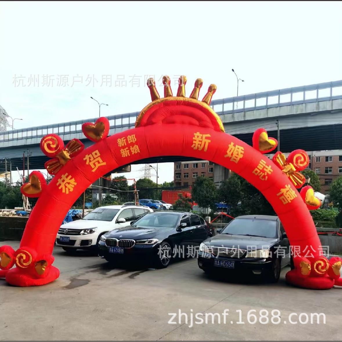气模拱门工厂批发新款加厚欧式婚礼彩虹门气拱门婚庆庆典充气拱门