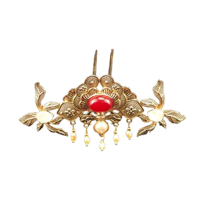 汉服u型发簪发冠女古风女童头饰发钗古装发饰簪子儿童马面裙配饰