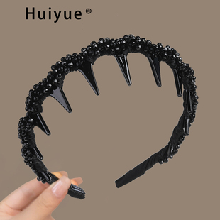 女士高颅顶发箍带齿防滑波浪发卡女高级感时尚洋气显脸小头箍头饰