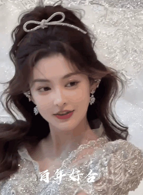 新娘水钻蝴蝶结发夹女
