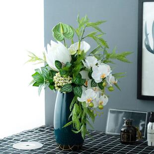 北欧仿真帝王花假花高档样板间轻奢软装客厅餐桌茶几装饰摆件设