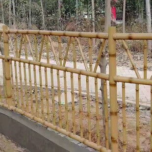 仿竹护栏景区绿化草坪围栏庭院子仿真竹篱笆栅栏菜地不锈钢竹栏杆